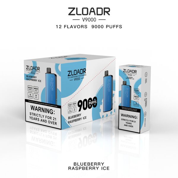 Zloadr V9000 Blueberry Raspberry Ice - Image 2